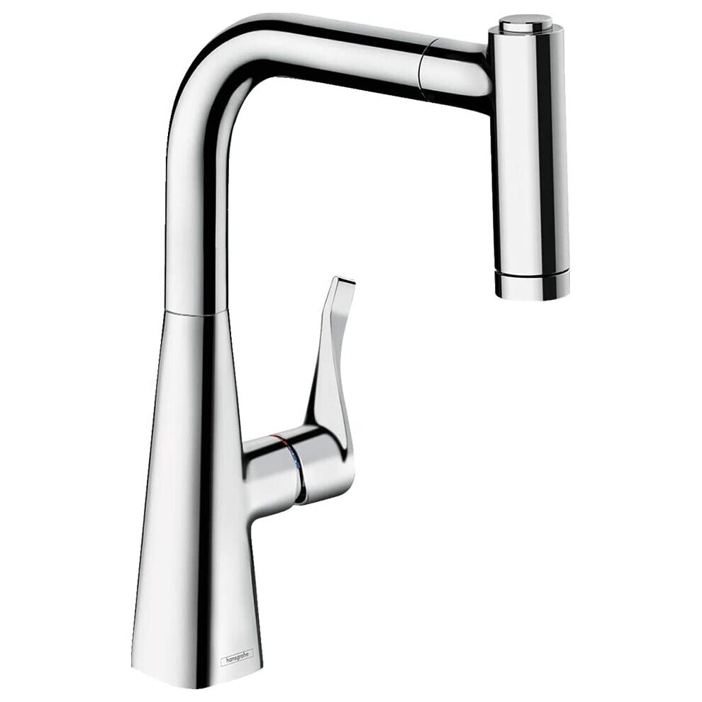 hansgrohe Metris Kitchen Tap 220, Pull-Out Spray, 110?/150? Swivel Range, chrome