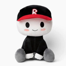 (Black hat) Blox Buddies Plush Toy Noob Buddy Plushie Toys For Fans Cool Boy Wear Hat Doll Bacon Buddy Bacon Girl Plushie Toys