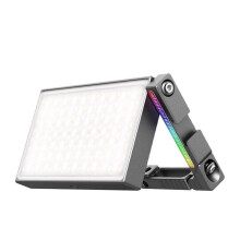 Full Color Metal RGBLED Video Light with Adjustable Bracket Mount DSLR SLR Camera Light Support PD Fast Charge