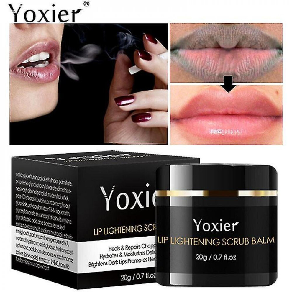 20g Lip Lightening Scrub Balm Remove Dull Lips Moisturizing Hyaluronic Acid Brighten Black Lips Whitening Korea Lip Balm