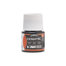 Farbe - Pébéo - Keramik - Schwarz - 45ml - Glänzend und undurchsichtig