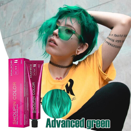 Shoupin Ammonia-free Hair Dye Single Color Paste Cover White Hair Multi ...