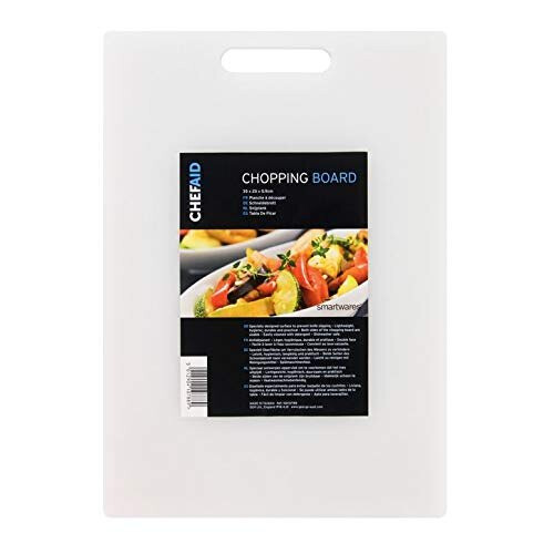 Chef Aid White Poly Chopping Board, Measuring 35cm x 25cm x 0.9cm