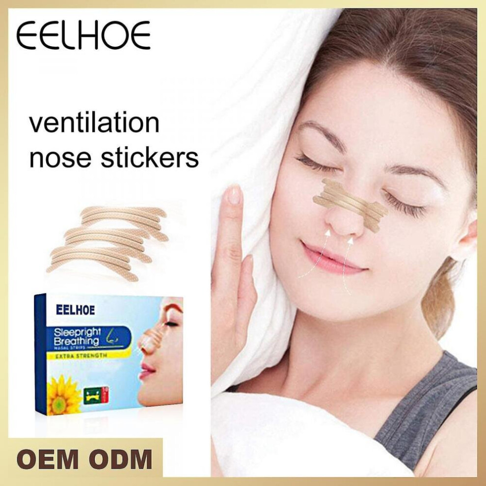 Hkhbjs Breathable Nasal Strips To Relieve Congestion, Runny Nose, Sneezing And Snoring Body Care Strips One Box (10Pcs)