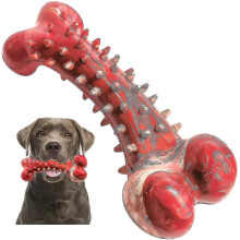 Pet Dog Rubber Chew Dog Bones Teething Durable Treat Clean Toys