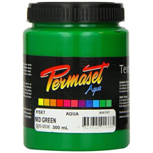 Permaset Aqua 300ml Fabric Printing Ink - Mid Green