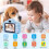 (Bleu) Caméra LCD pour enfants - Mini jouet numérique 3