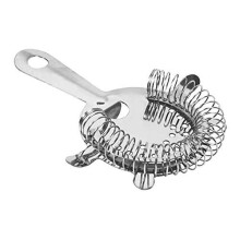 Hawthorne Cocktail Strainer by bar@drinkstuff | 4 Prong Cocktail Strainer | Hawthorne Strainer, Hawthorn Strainer | Stainless Steel Cocktail Strainer