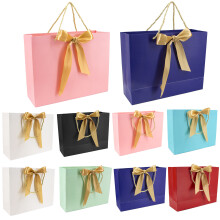 (Colourful, 16PCS) Time to Sparkle 32x25x11CM Gift Bags Parties Gift for Kids and Adults Twisted Wedding Birthdays Events Shopping Festival Wrapping Presents