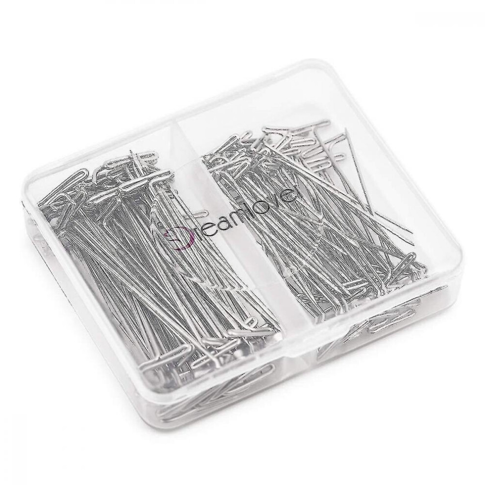 Hkhbjs Wig Pins For Mannequin Head, Pins For Wig Head, T Pins For Wigs, 100 Pack, 1.5 Inches And 2.0 Inches