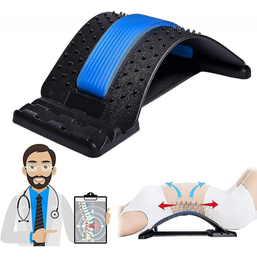 Hkhbjs Back Stretcher, Lumbar Back Pain Relief Device, Multi-Level Back Massag