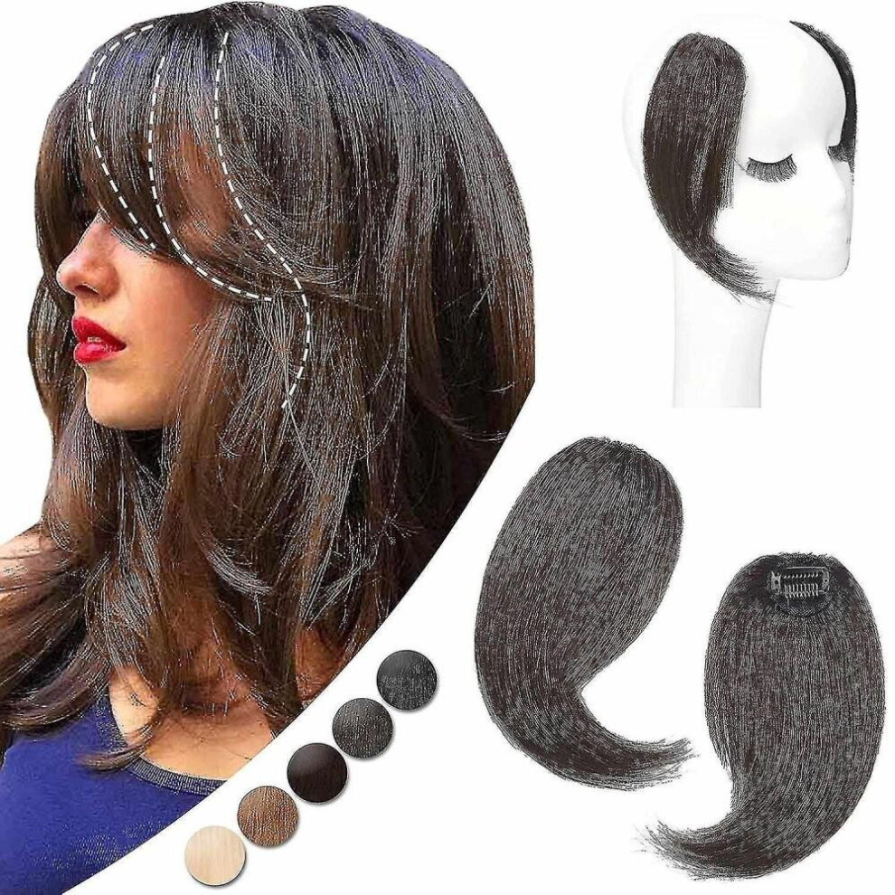Clip On Bangs Side Bangs Hair Extensions Human Hair Swoop Air Fringe Bangs Hair Clip Swept Bangs Rem