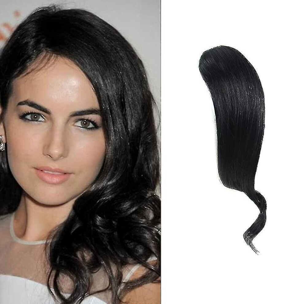 Hkhbjs Unisex Not,Specified 2Pcs Wave Side Bang Clip In Bangs Real Human Hair Wave Fringe Hair Extensions