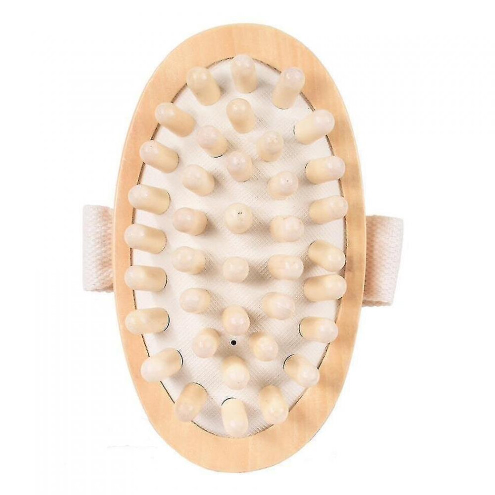 Wooden Spa Massager Handheld Cushion Body Brush Home Cellulite Remover