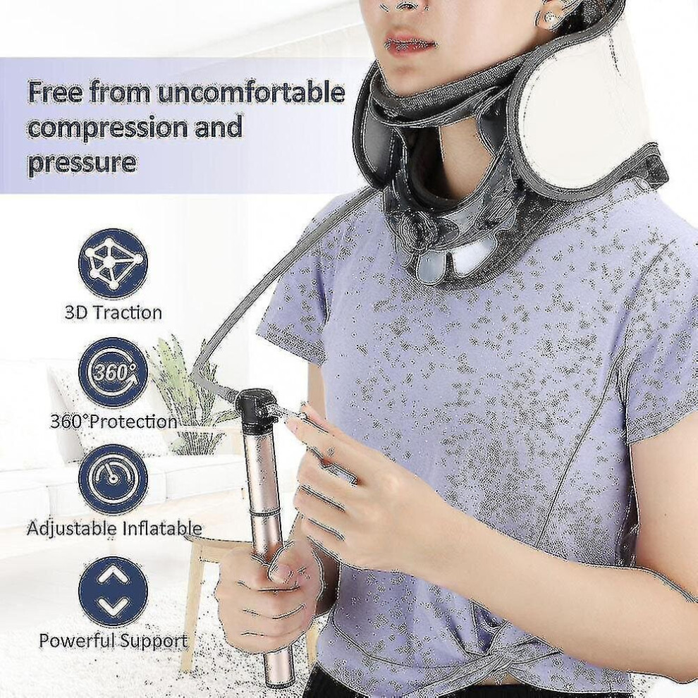 Hkhbjs Adjustable Neck Retractor Home Inflatable Massage Cervical Spine Fixed Support Breathable Sports