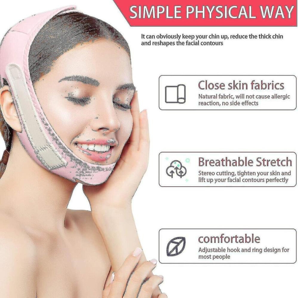 Hkhbjs Facial Slimming Strap, Face Lifting Belt Ultra-Thin Double Chin Reduce