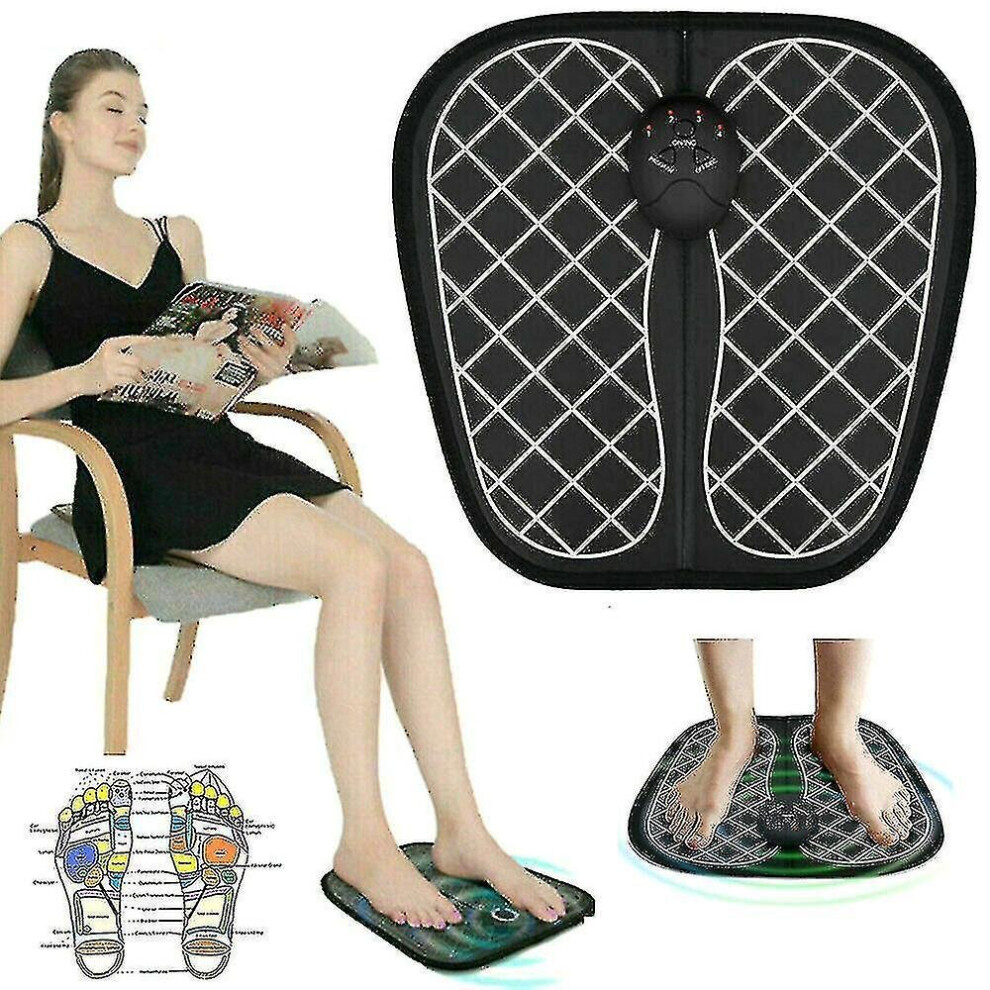 Electric Ems Foot Accupoint Massager Mat Pad Muscle Blood Circulation