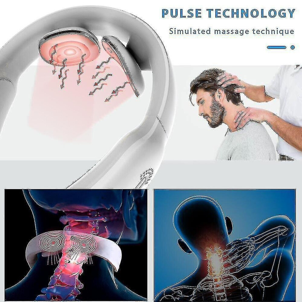 Hkhbjs White Smart Electric Neck And Shoulder Massager Vip Link(Button )