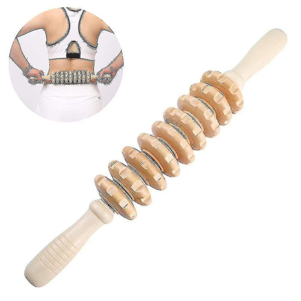 Hkhbjs Accessories Anti Cellulite Massage Roller Tool Massager Wooden