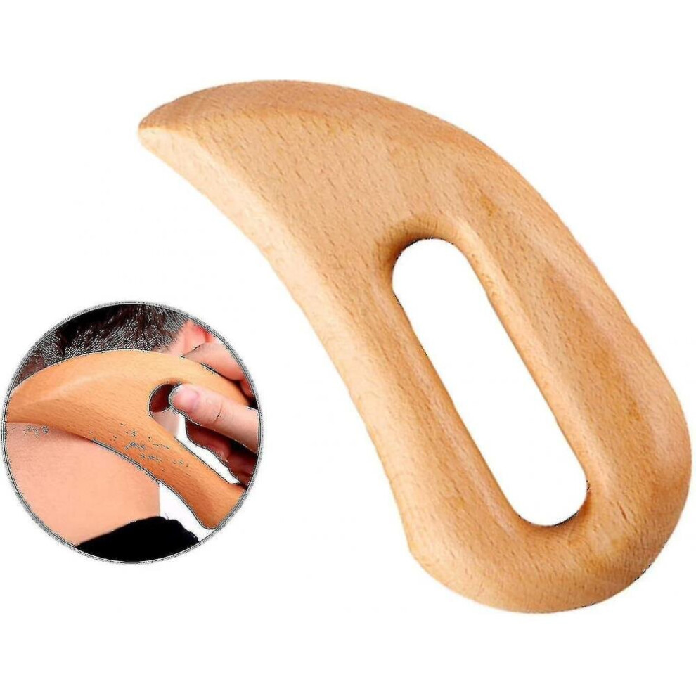 Hkhbjs Wooden Lymphatic Drainage Massage Tool With Scraping Scraper In Hand