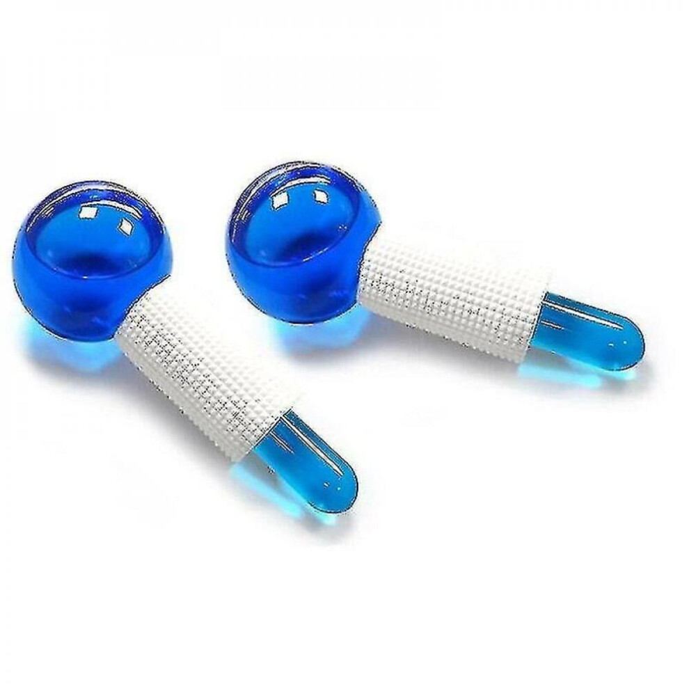 Crystal Ice Hockey Energy Globes Roller Water Wave Ball 2pcs/lot|home Use Beauty Devices(blue)