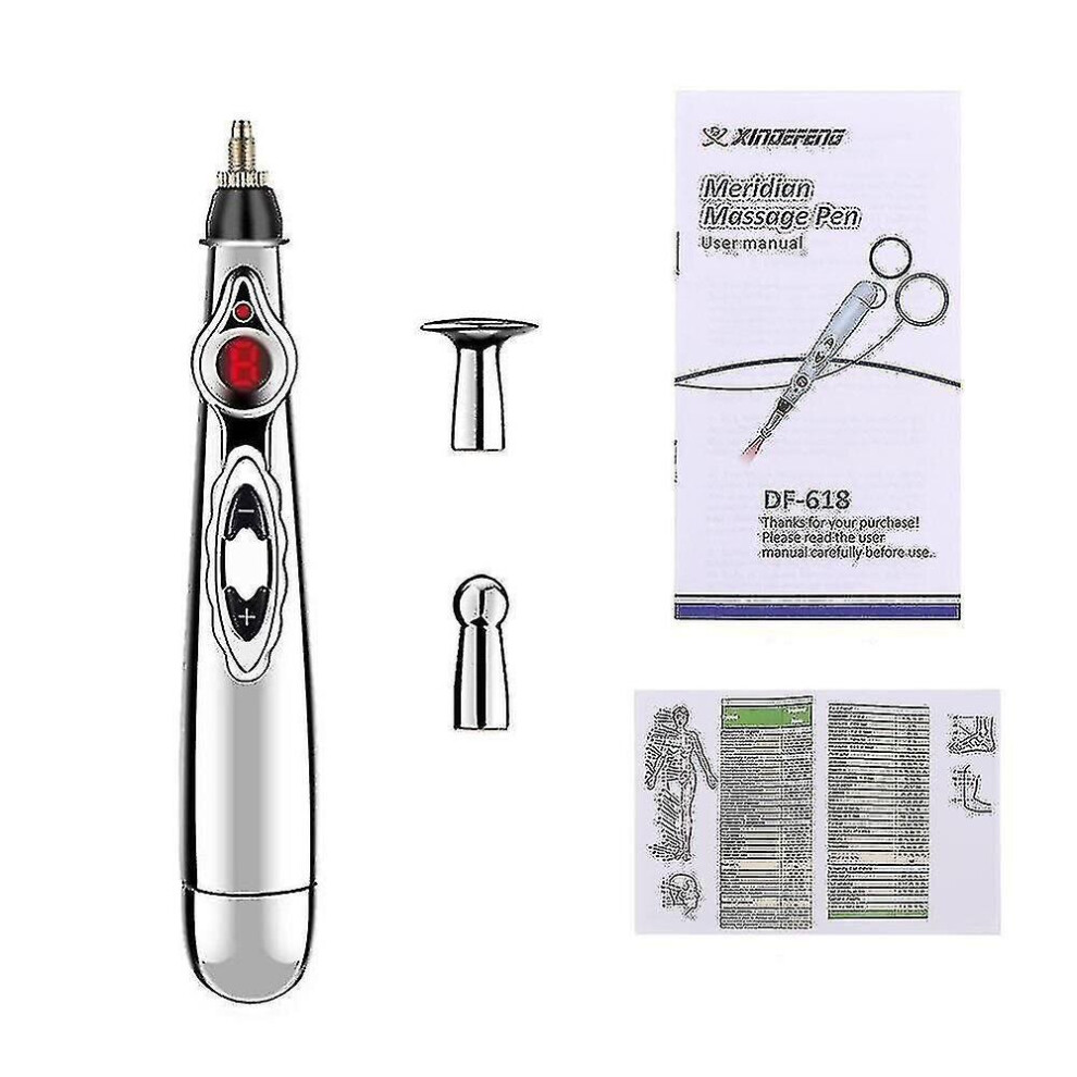 Hkhbjs 3 Heads Electronic Acupuncture Pen Electric Meridians Laser Therapy Heal