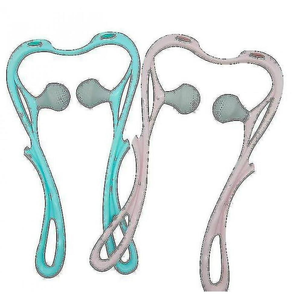 Hkhbjs Manual Cervical Spine Massager Multifunctional Neck Massager Pink