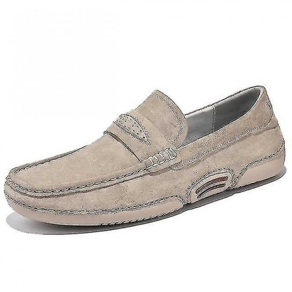 Hkhbjs 42 Suede Men Loafers Luxury Brand Italian Designer Men Casual Shoes Comfortable Slip On Casual Shoes