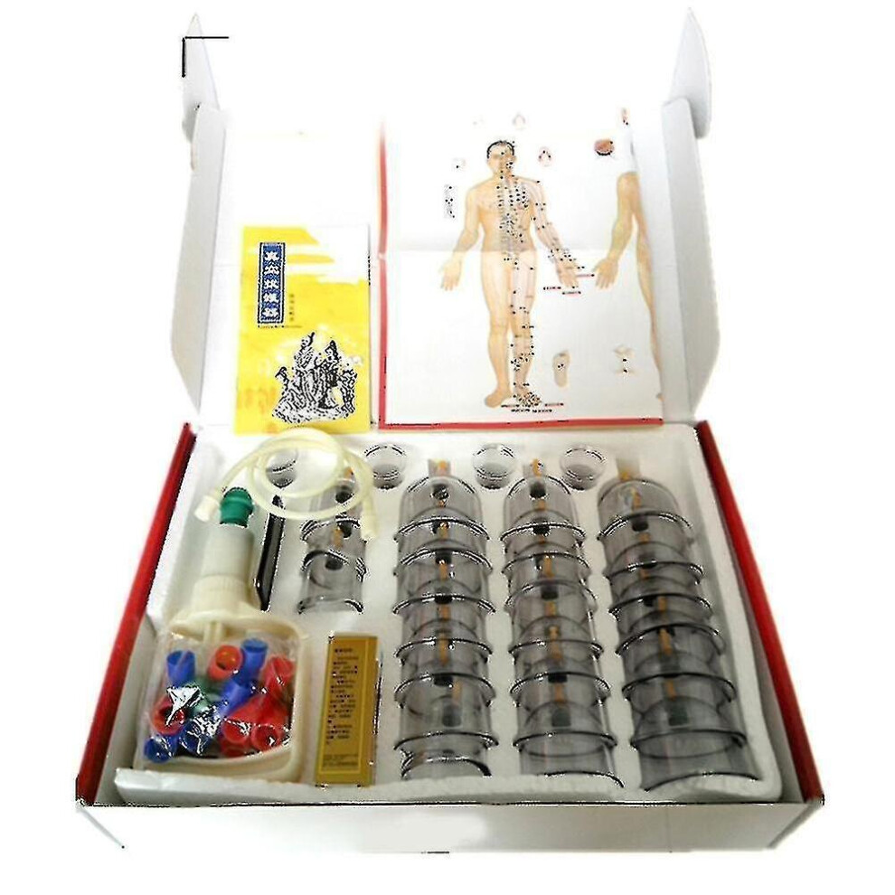 Hkhbjs Premium 32 Cups Acupuncture Cupping Therapy Set Chinese Vacuum Cupping Magnetic Heads Acupuncturemt