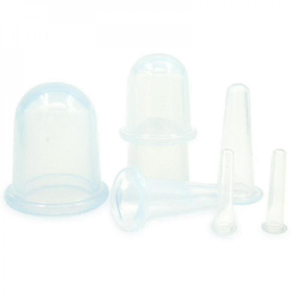 Hkhbjs 7Pcs/Set Silicone Anti Cellulite Cup Vacuum(Transparent)