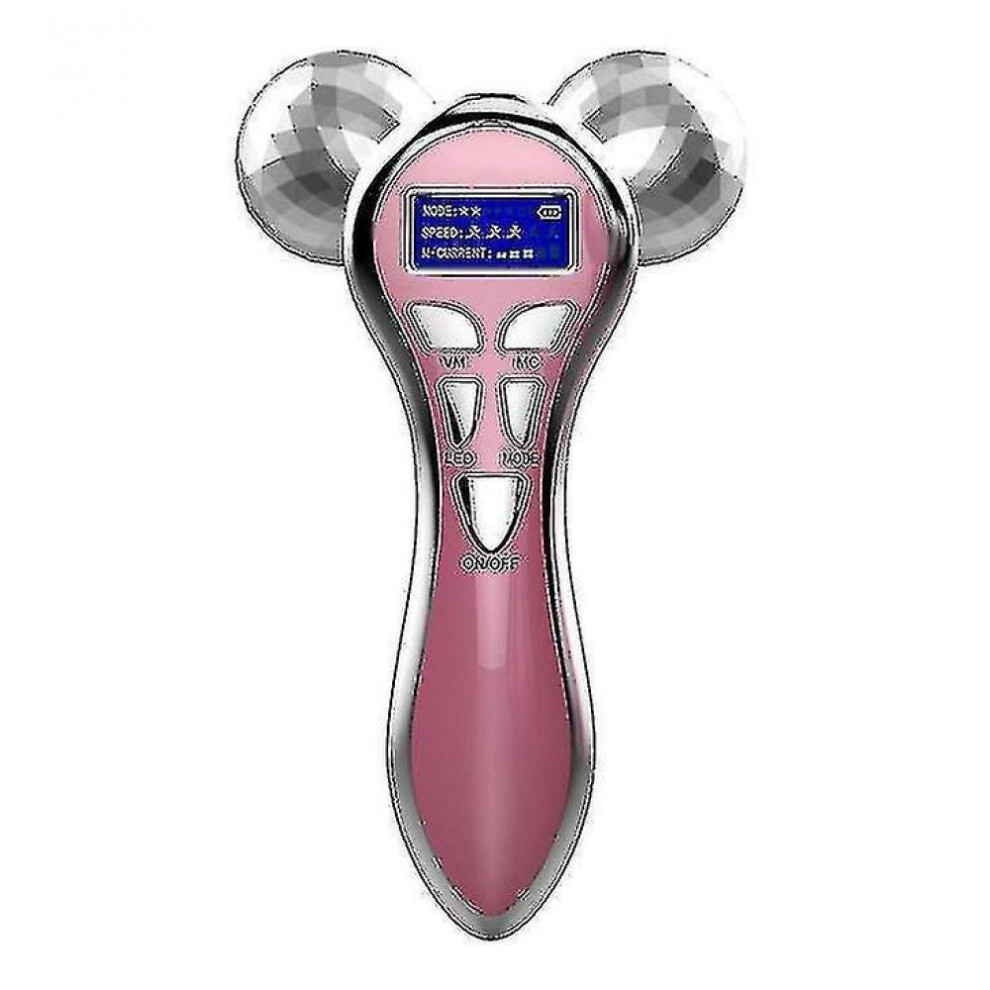 Hkhbjs Pink 4D Microt Pulse Roller Beauty Apparatus Multifunctional Facial Apparatus