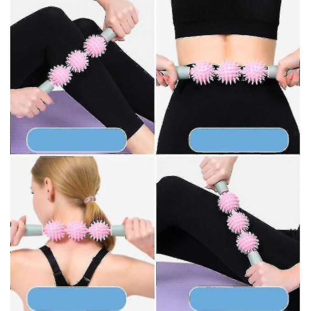 Hkhbjs Purple Spike Roller Massager Muscle Relaxation Thin Legs Artifact Yoga Massage Stick(Purple)