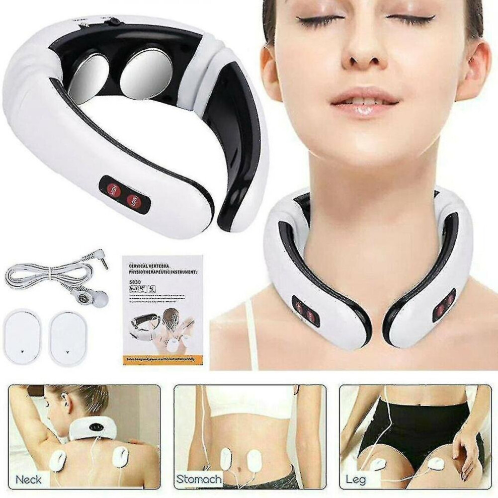 Hkhbjs Electric Neck Massager Body Shoulder Relax Cervical Massage Relieve Pain Home