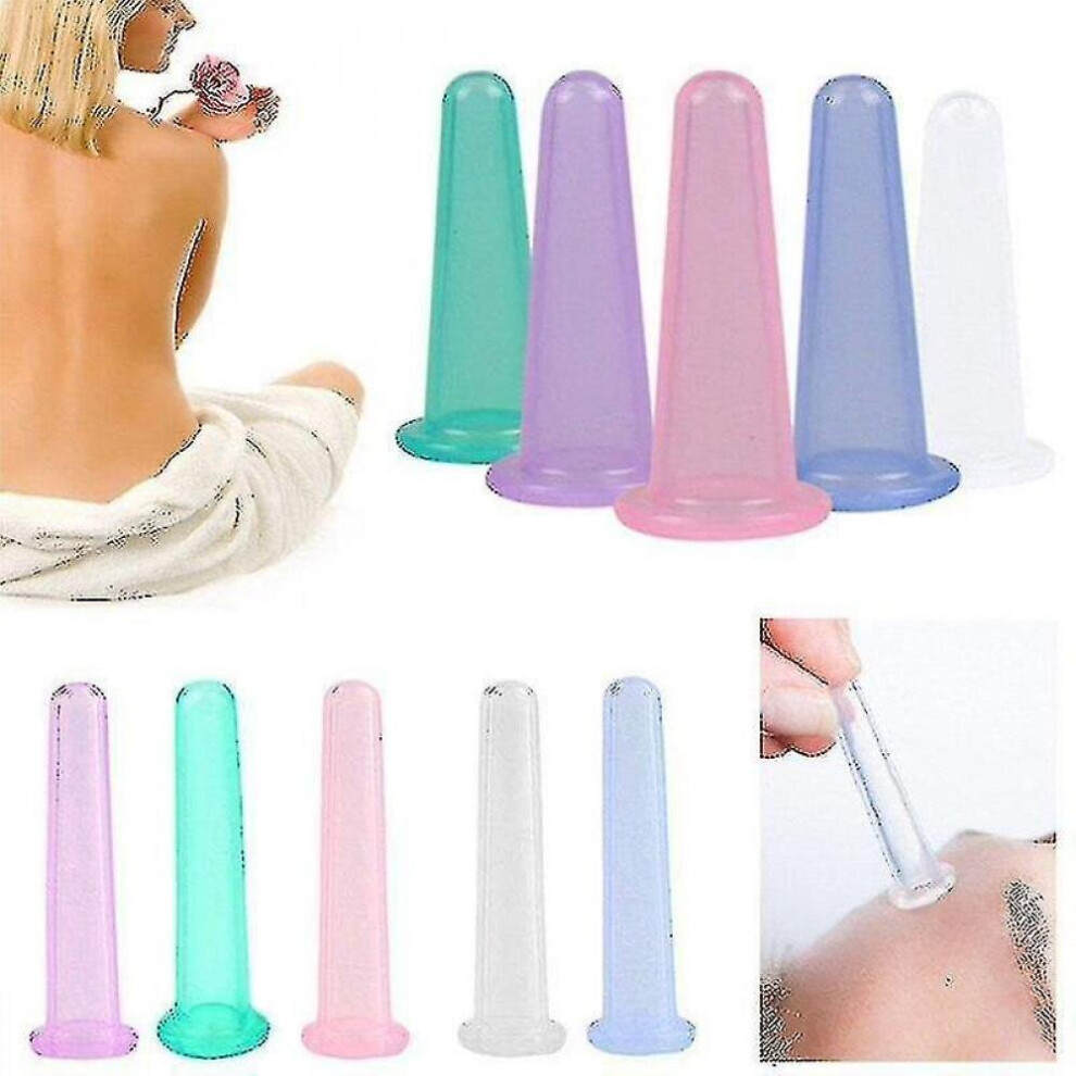 Hkhbjs Silicone Body Cupping Cups For Face Neck Back Eyes Massage(4Pcs ) Pink