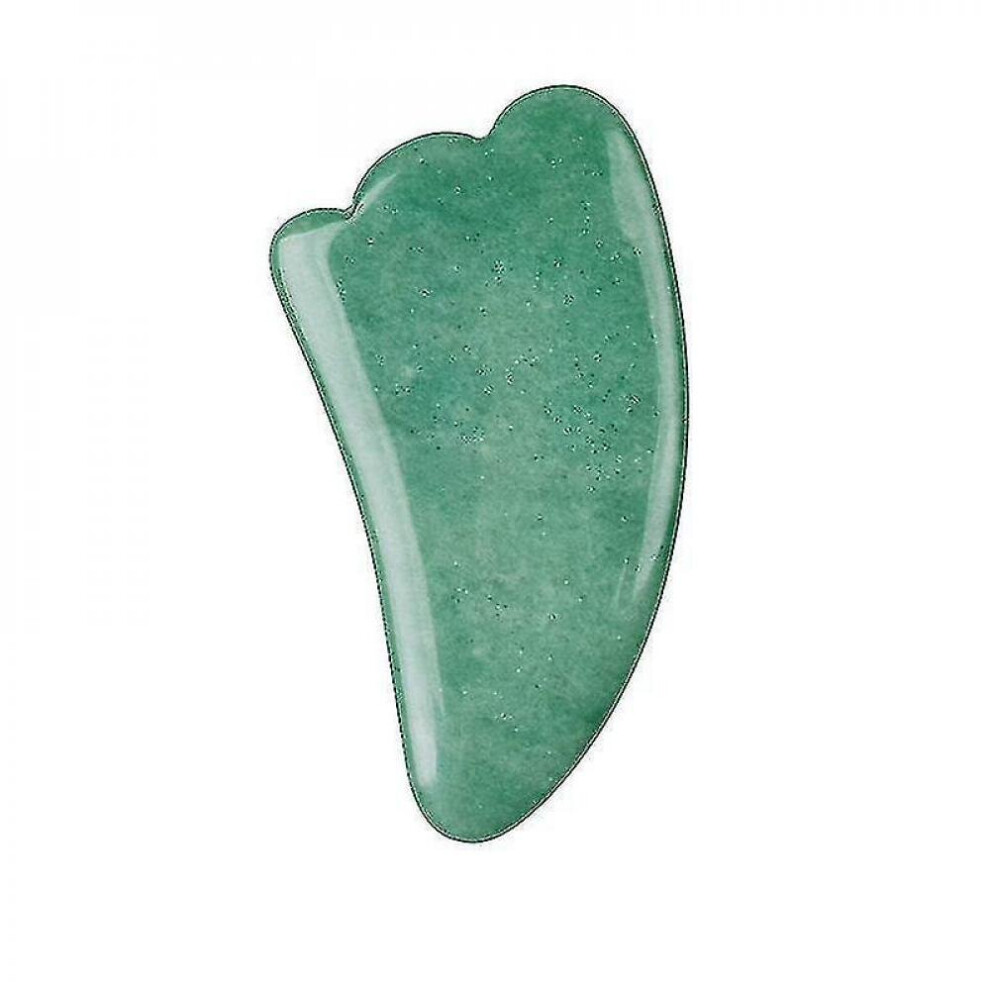 Hkhbjs Green Flared Scraping Board Aventurine Facial Massage Tool