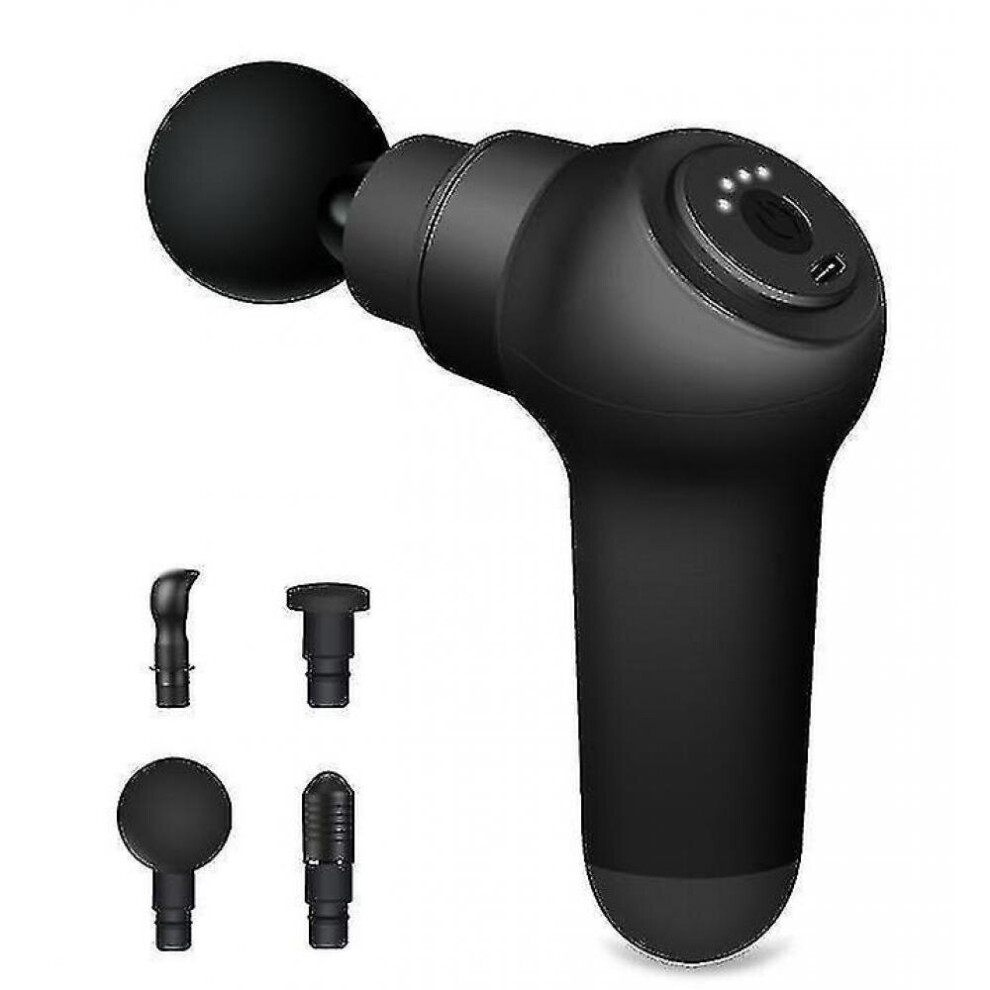 Hkhbjs Black Massage Gun Fascia Gun Muscle Relax Massage Usb Charging Electric Massager Body Massager(Black)
