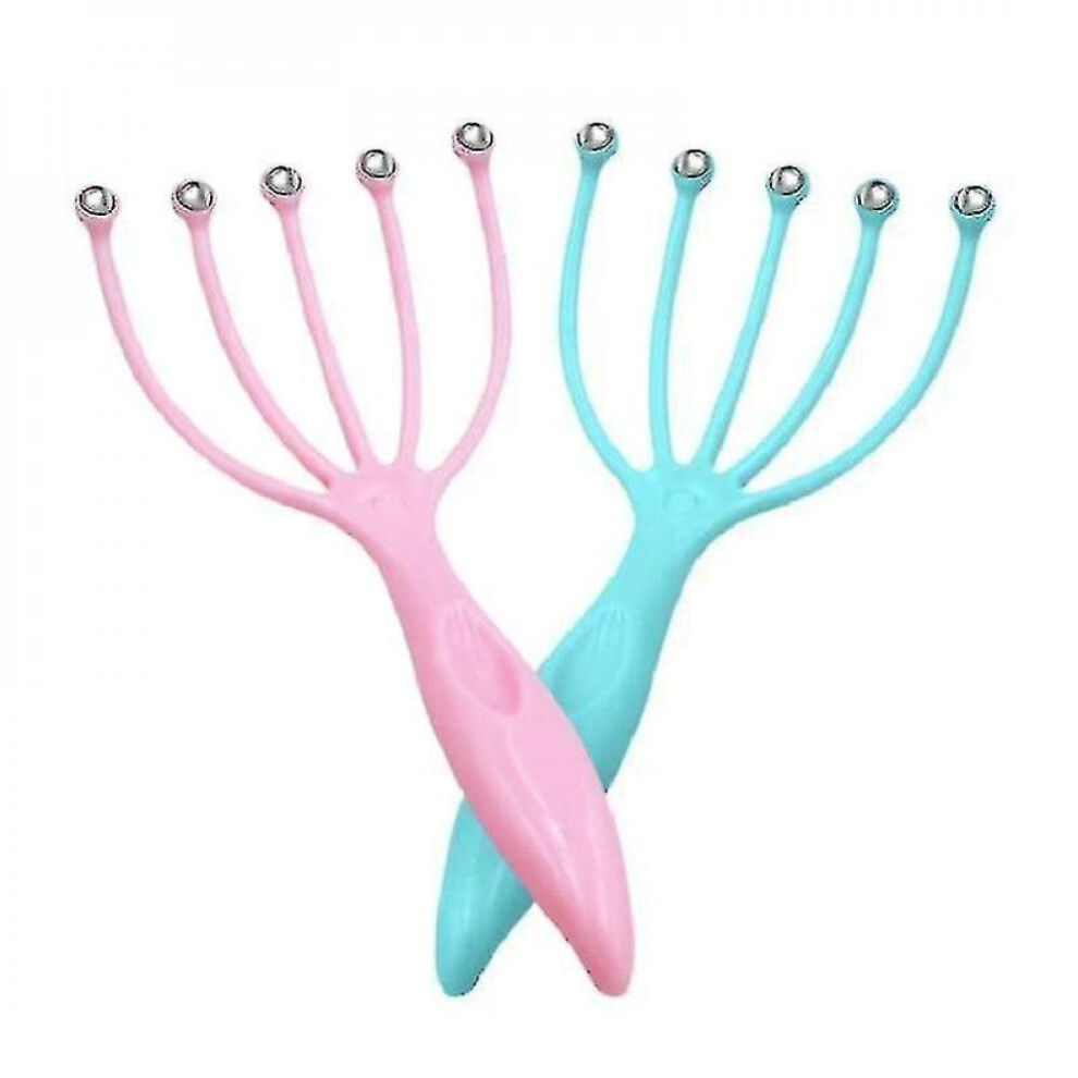 Hkhbjs Blue Head Massager Five Finger Ball Plastic Scalp(Classic Style )