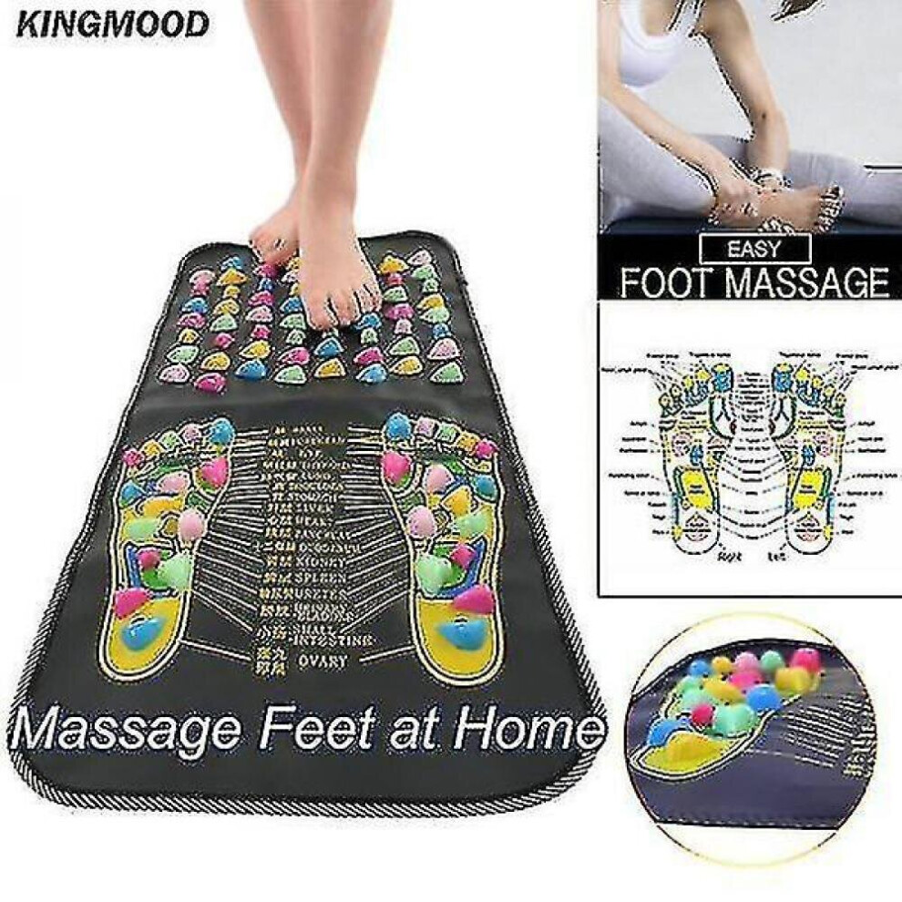 Hkhbjs New Walk Stone Reflexology Pain Relieve Acupressure Pad Foot Massager