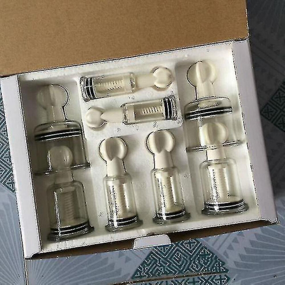 Hkhbjs Thickened Vacuum Cupping Set 8/12 Anti Cellulite Massage Body Cups Kit Physiotherapy Chinese Therapy