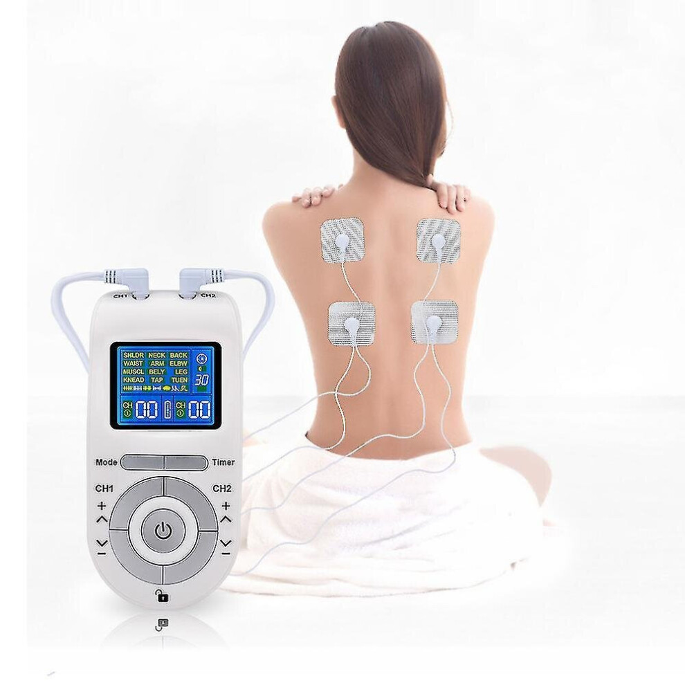 Hkhbjs 12 Modes Battery Models Pulse 40 Block Strength Home Tens Massager Ems Digital Meridian Instrument