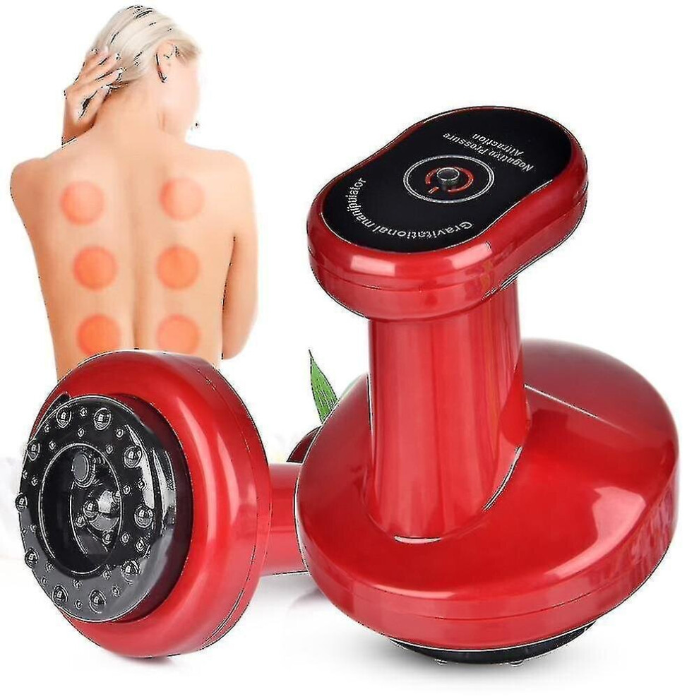 Hkhbjs Red Electric Cupping Stimulate Acupoint Body Slimming Massager(Red)