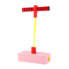 (Pink) Foam Pogo Jumper for Kids Fun and Safe Jumping Stick with Sound