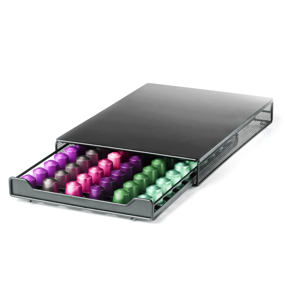 (60 Pod Nespresso Coffee Capsules Holder) Chrome Revolving Coffee Pod Holder Nespresso Dolce Gusto Tassimo Capsule Stand