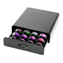 (Nespresso 20 Coffe Capsules Organizer) Chrome Revolving Coffee Pod Holder Nespresso Dolce Gusto Tassimo Capsule Stand