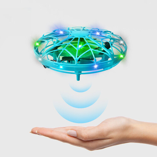 (Pink) Hand Operated LED Children's Toy Drone 1