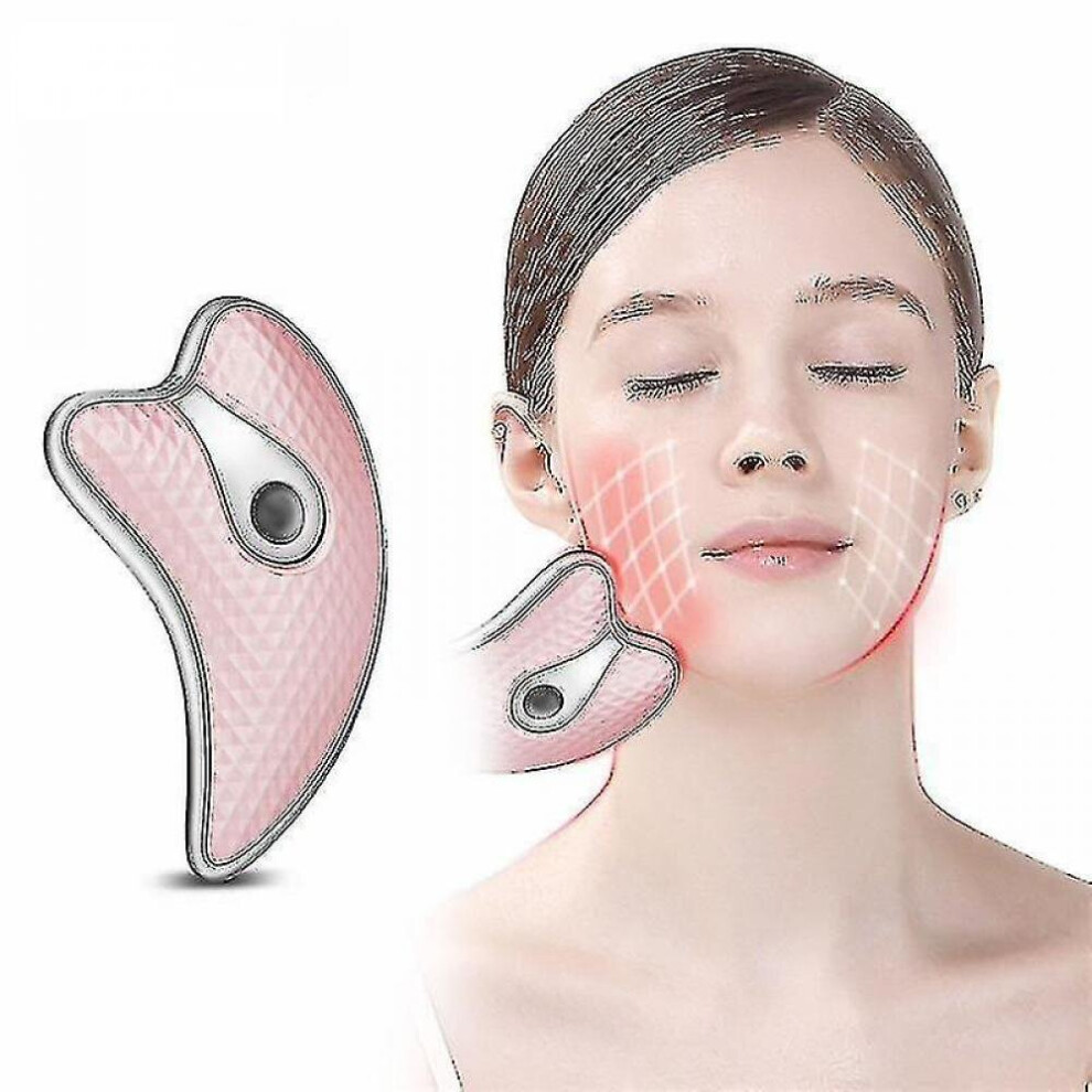 Hkhbjs Pink Facial Massager Electric Guasha Massage Scraper(Pink)
