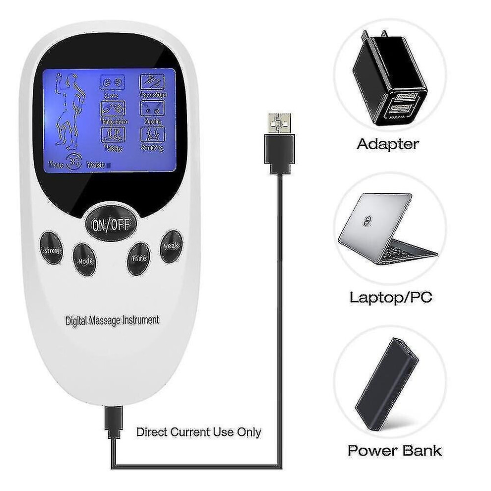 Hkhbjs 6 Modes Tens Body Massager Digital Acupuncture Ems Therapy Device Electric Pulse Muscle Stimulator