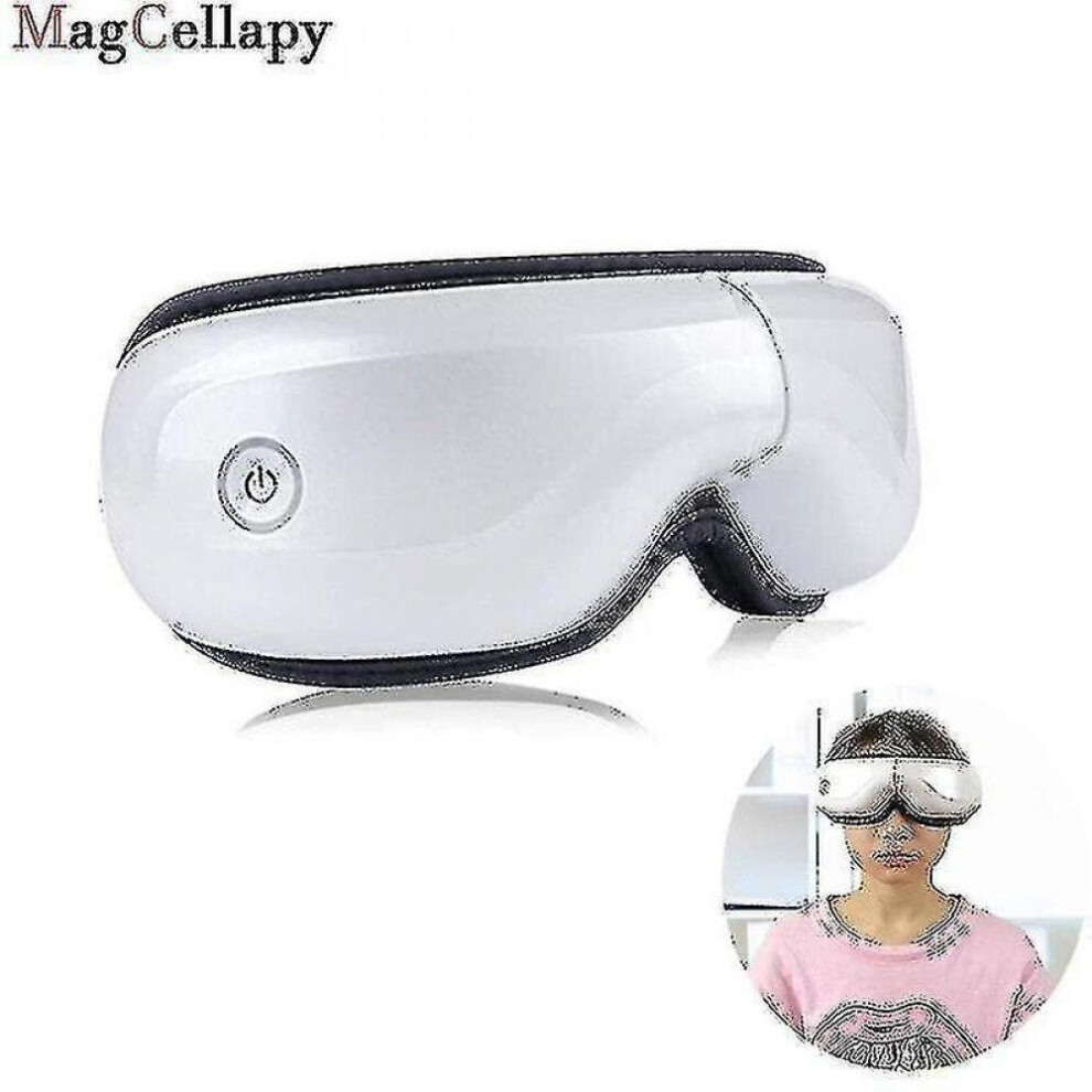 Hkhbjs White Electric Eye Massager Air Pressure Compress Therapy Glasses|Eye Massage Instrument(White)