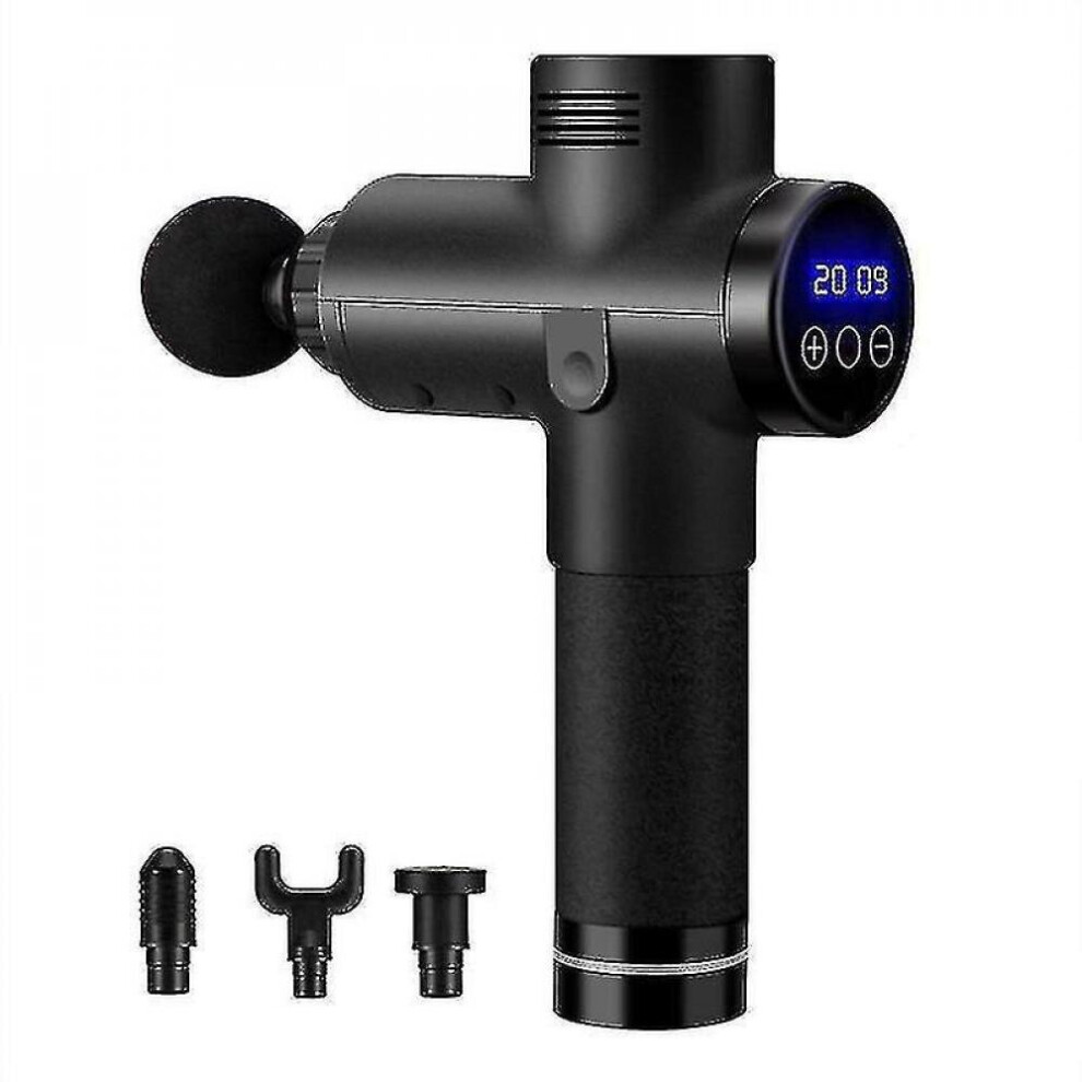 Hkhbjs Black Muscle Massager Gun, Body Pain Relief Sport Therapy Kit