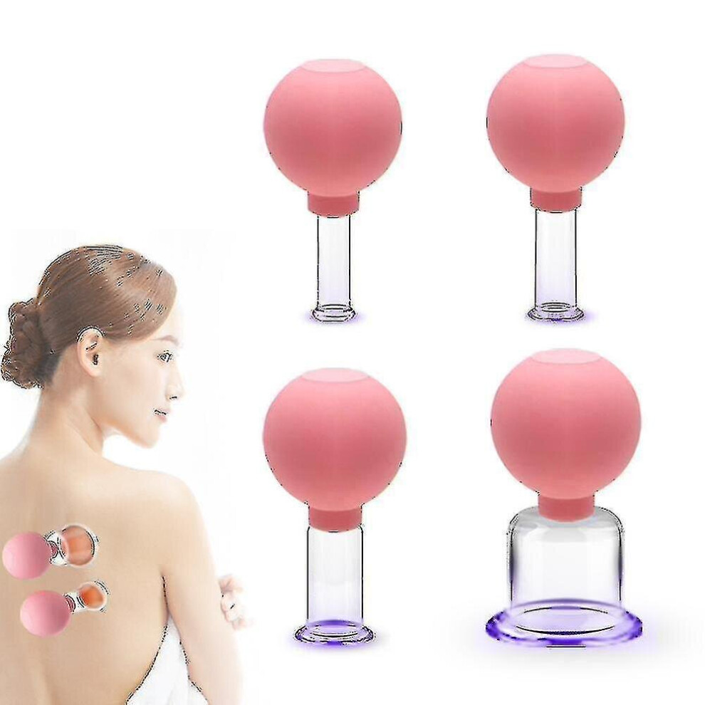 Hkhbjs Red Vacuum Massager Anti Cellulite Suction Cups Rubber Head Glasses Jar Massage For Body Health Care